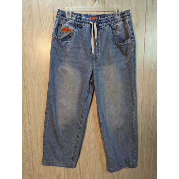 Empyre Women's Denim Jeans Light Wash Draw String Elastic Waist Size Medium - Picture 1 of 13